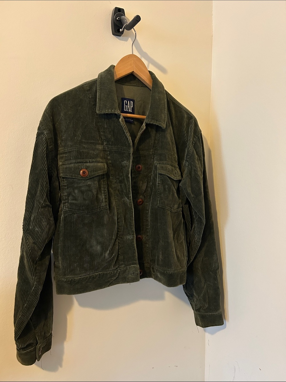 Vintage GAP Dark Olive Corduroy cropped Jacket